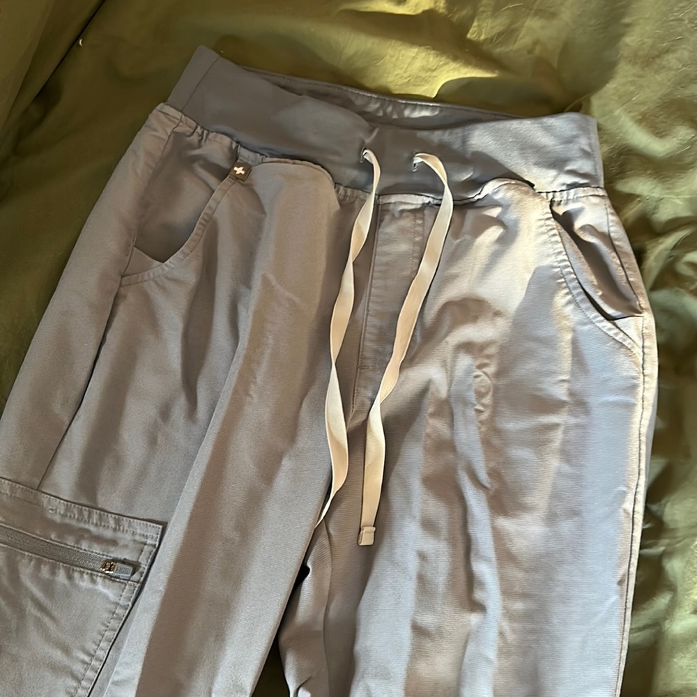 Figs Heather Grey Zamora High Waisted Joggers